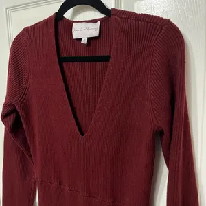 NWT Charles Henry Wine Long Sleeve Rib Sweater‎ Dress Women Size Medium thumbnail 3