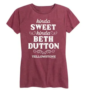 Women's Maroon‎ Graphic Tee Red Size M thumbnail 1