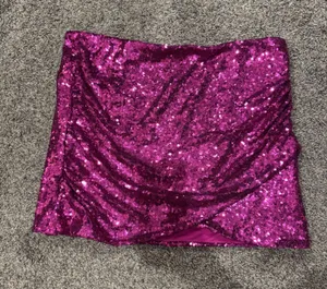 Sincerely Jules Magenta Sequin Mini Skirt thumbnail 1
