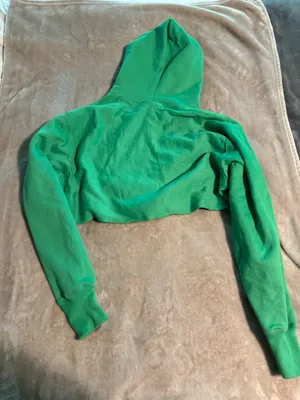 Champion Green Cropped Hoodie thumbnail 2