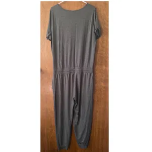 Vuori Sz XL All Day Heather Charcoal Gray Drawstring Jumpsuit Romper Comfy Cozy thumbnail 4