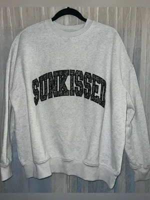 Sunkissed Coconut Pearl Grey Sunkissed Leopard Print Embroidered Sweatshirt L thumbnail 2