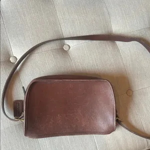 VTG 1993 COACH Brown MITCHELL Zip Leather Bag USA 9938 thumbnail 9