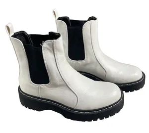Sincerely Jules white slip on hippie chelsea boots 6 thumbnail 1