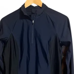 Ruby Ribbon Starlight Quarter‎ Zip Sport Top Midnight/Black Size Small thumbnail 3