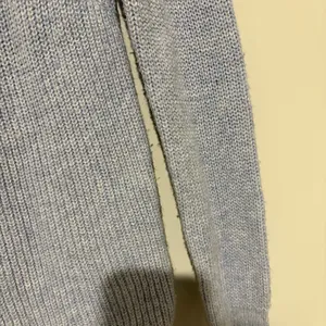 Loft wool pointelle bell flared‎ cuff sleeve sweater blue size small thumbnail 4