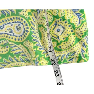 Lauren Ralph Lauren Top Womens M Green Yellow Cotton‎ Paisley Preppy Old Money thumbnail 8