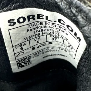 Sorel Emelie Chelsea Booties Waterproof Full-Grain Leather Slip On Black 6 thumbnail 6
