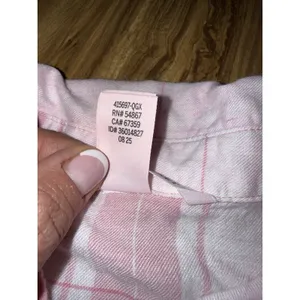 Victoria's Secret Pink Sz‎ XL Plaid Short Sleeve Pajama Set Cotton Pajamas thumbnail 9
