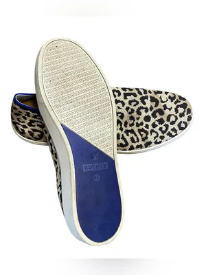 Rothy’s Leopard Animal Print Slip-On Sneakers - Beige/Black thumbnail 7