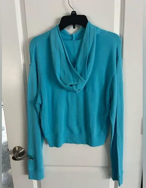Skims Modal French Terry Classic Hoodie Cyan thumbnail 4