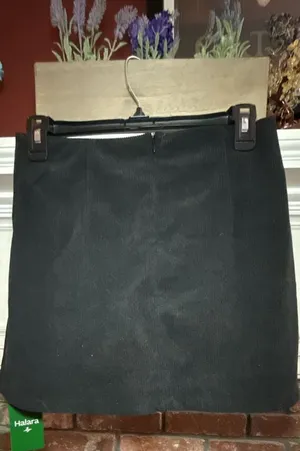 NWT Halara Corduroy Skirt Womens Large Bamboo Green Stretch Miniskirt thumbnail 4