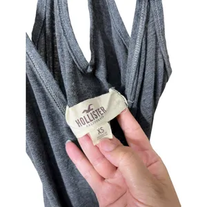 Hollister Y2K Gray Drawstring Romper Women's XS Sleeveless Cross Back‎ Casual thumbnail 6