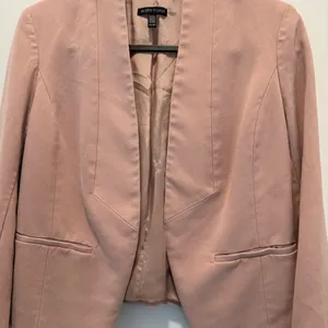 Eileen Fisher Women's Open Front Long Sleeve Blazer Jacket Blush Pink Size XSp thumbnail 3
