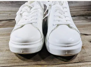 She & In women's sneakers white black trim size 40 {9} thumbnail 6
