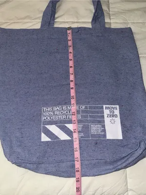 Nike Blue Canvas Messenger Tote with White Swoosh thumbnail 4