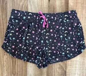 Secret Treasures Black Star & Moon Lounge Shorts with Pink Drawstring size M thumbnail 1