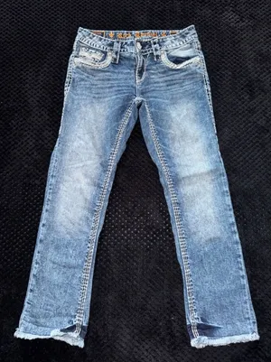 Rock Revival‎ Jeans Womens Blue Janelle Capri Wash Denim Size 25 thumbnail 1