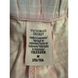 Victoria's Secret‎ Pink Plaid Pajama Shorts Gold Metallic Trim Women's Medium thumbnail 5
