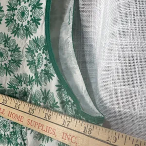 Max Studio Green & White Embroidered Mini Dress Lined Cotton Women's Size L NWT thumbnail 5