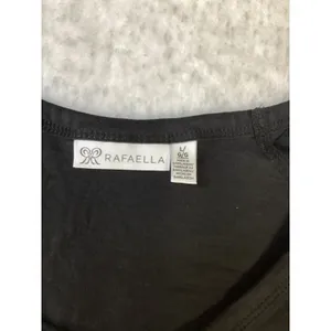 Rafaella Womens Black Short Sleeve V-Neck Raglan T-Shirt Size Large L G/G‎ thumbnail 2