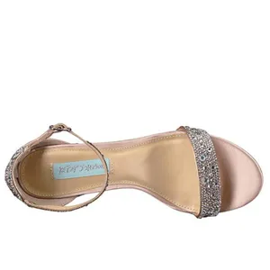 Betsey Johnson Womens Mari Heeled Sandal Block Heel SB-MARI Champagne Brown 6.5M thumbnail 8