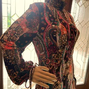 Free People multicolor All Doll Up paisley Mini Dress size Medium thumbnail 8