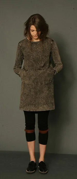 Raquel Allegra‎ Dark Fall 2013 Vogue Mini Dress Size 3 US Large thumbnail 1
