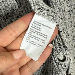 American Eagle Knit Cardigan Sweater Size L Gray Open Front Knit Cozy Comfort thumbnail 9