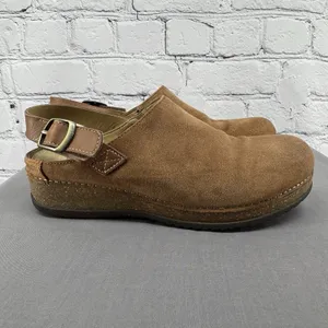 Dansko Merrin Clogs Size 39 US 8.5 Tan Suede Heel Strap Cork Midsole thumbnail 8