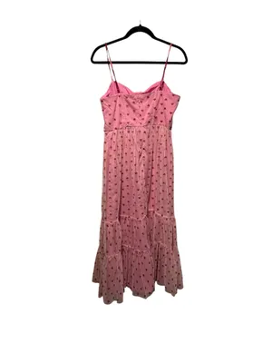 Betsey Johnson Pink Heart Tulle Midi Dress NWT – Romantic Tiered Sweetheart Style thumbnail 3