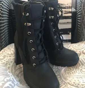 New Dolce Vita Dixy Faux Shearling Trim Heel Platform Boots thumbnail 5