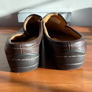 Browns Landing Amy Dark Brown Leather Mules Clogs Shoes‎ Womens 8M FL423-26 thumbnail 5