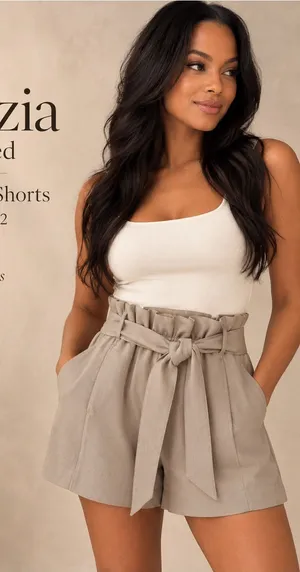 Wilfred Aritzia Paperbag High Rise Tie Waist Shorts Taupe Size 2 thumbnail 1