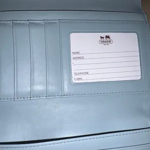 Coach Leather Accordion Card Wallet - Light Blue‎ thumbnail 6