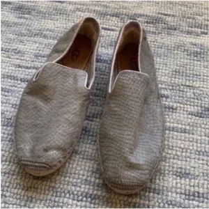 UGG Tan Slip-On Loafers with Suede Texture thumbnail 5