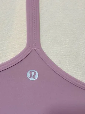 Lululemon Flow Y Wrap Front High Neck Bra Peony Pink Size 6 Pads Included thumbnail 5