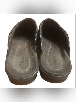 Clark’s black leather slip-on mule clogs crisscross strap women’s  Size 8 thumbnail 5