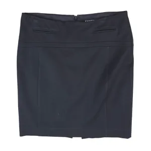 Express Pencil Skirt Womens 6 Black Career Minimalist Back Slit Lined thumbnail 1