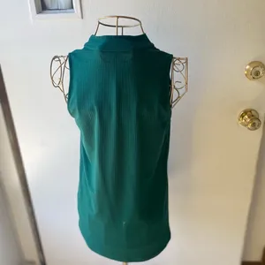 Doe & Rae Emerald Green Ribbed Choker Cutout Sleeveless Top Size Small Teal Y2K thumbnail 7