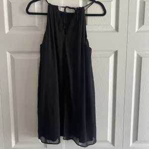 Abercrombie & Fitch Smocked Halter Mini Dress Womens‎ Size XS Black Chiffon Boho thumbnail 5