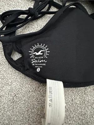 Hollister Black Smocked Bikini Top Adjustable thumbnail 5