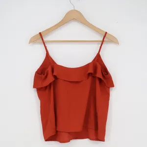 One Clothing Los Angeles Burnt Orange Ruffle Tassel Tie Camisole Top thumbnail 4