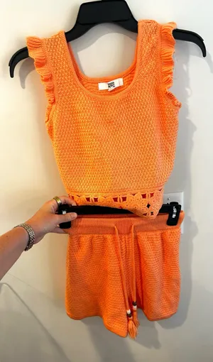 Steve Madden NYC Orange Crochet Set thumbnail 1