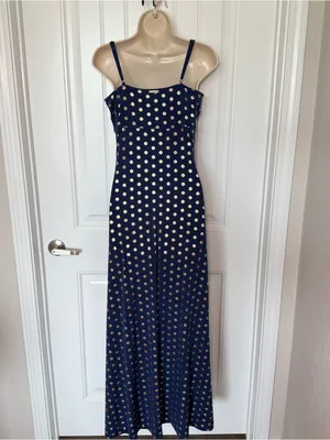 Michael Michael Kors Small Navy Gold Foiled Medallion Prints V Neck Maxi Dress thumbnail 5