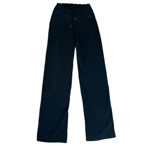 Lululemon Women’s Retro Logo Mid Rise Wide Leg Drawstring Sweat Pants Black 2 thumbnail 2