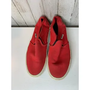 Vans Classic Slip-On Sneakers Womens Size 7 Racing Red Skate Casual Shoes thumbnail 4