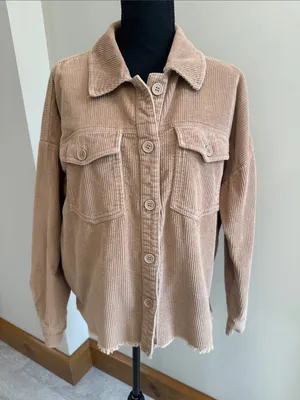 Empyre Aria Tan Corduroy Shirt Jacket shacket Size Small thumbnail 5