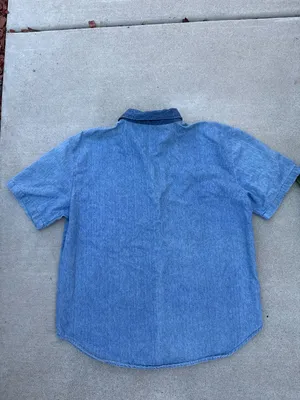 Vintage 90's Teddi Teachercore Cottagecore Blue Cotton Button-up Women's Petite thumbnail 4