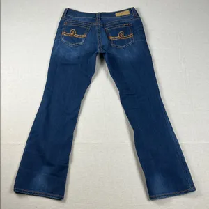 Seven7 Dark Blue Bootcut Jeans Size: 10 thumbnail 5